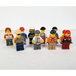 Lego Minifigure Lot Of 10 Lego City Workers Town